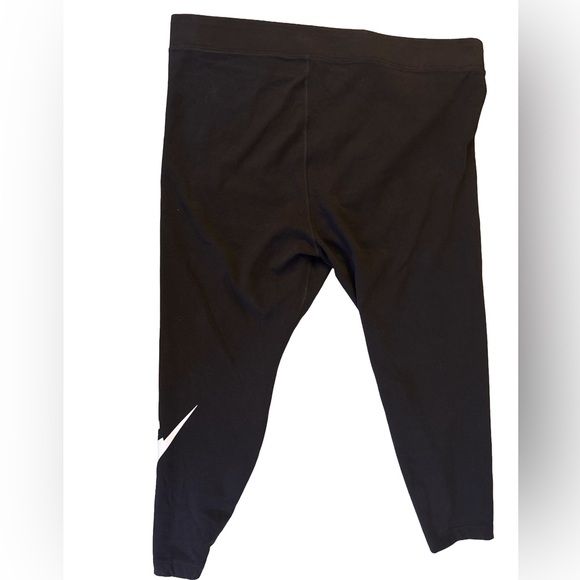 Nike Black Leggings with White Logo plus size - Picture 2 of 6
